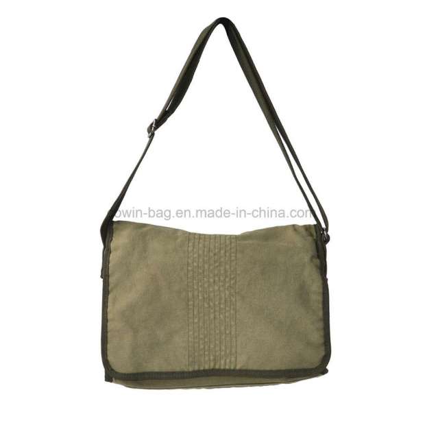 Vintage Cotton Canvas Made High Quality Military Crossbody Messenger Bag